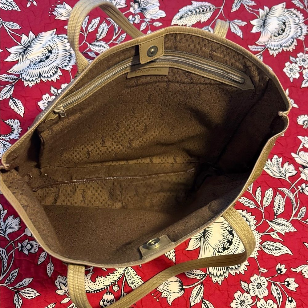 Yves Saint Laurent (YSL) Tan Vintage Tote/Travel Bag - Picture 4 of 7